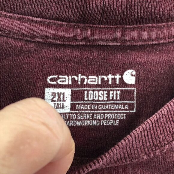 2 Carhartt Mens Work T-Shirt 2XLT Lot Of Two Short  Sleeve Casual Pocket Tee - Picture 2 of 16